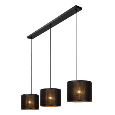 Lucide TAGALOG - Pendant light - Ø 40 cm - 3xE27 - Black